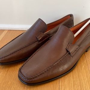 Santoni Lazaro 3 Size 8 1/2 Dark Brown BRAND NEW